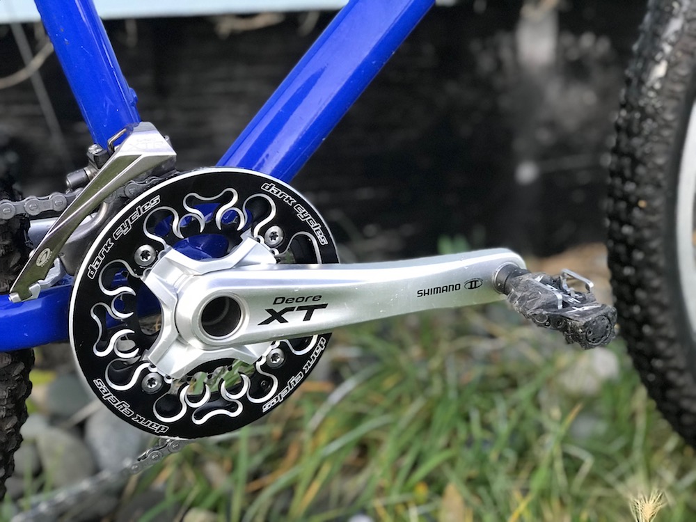 Dark Cycles bash ring and Shimano XT crankset