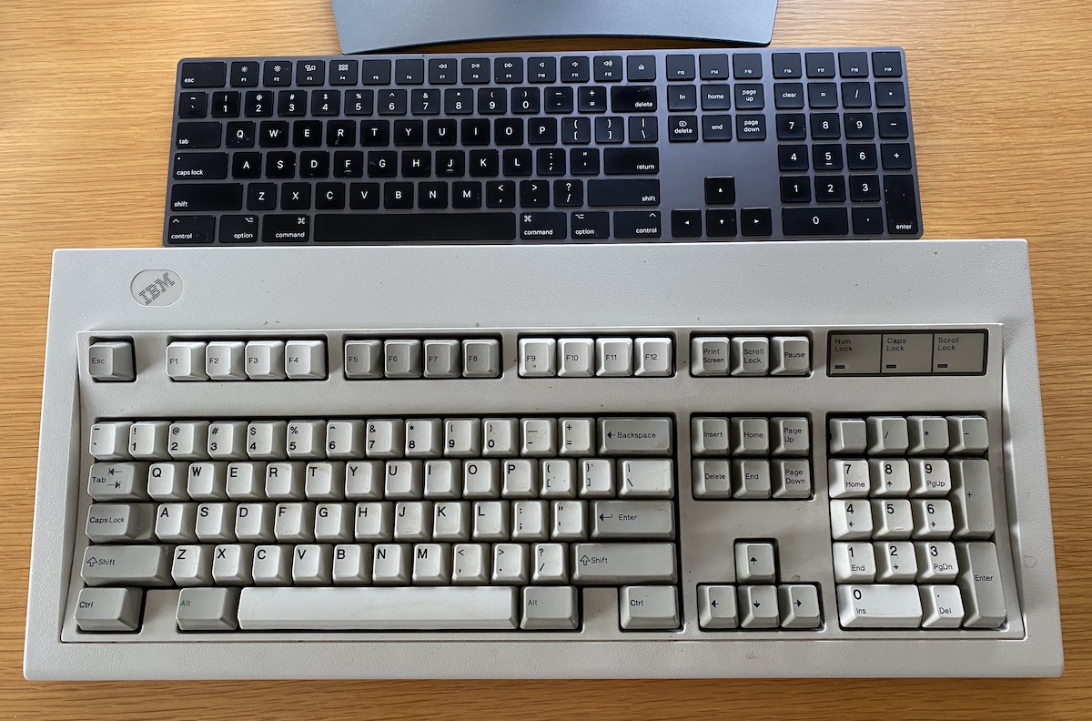Photo of keyboards from top