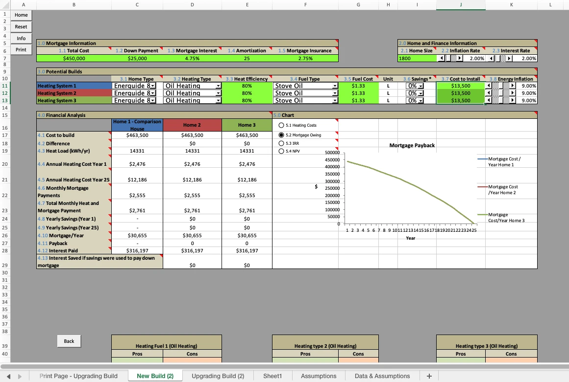 Home energy calculator
