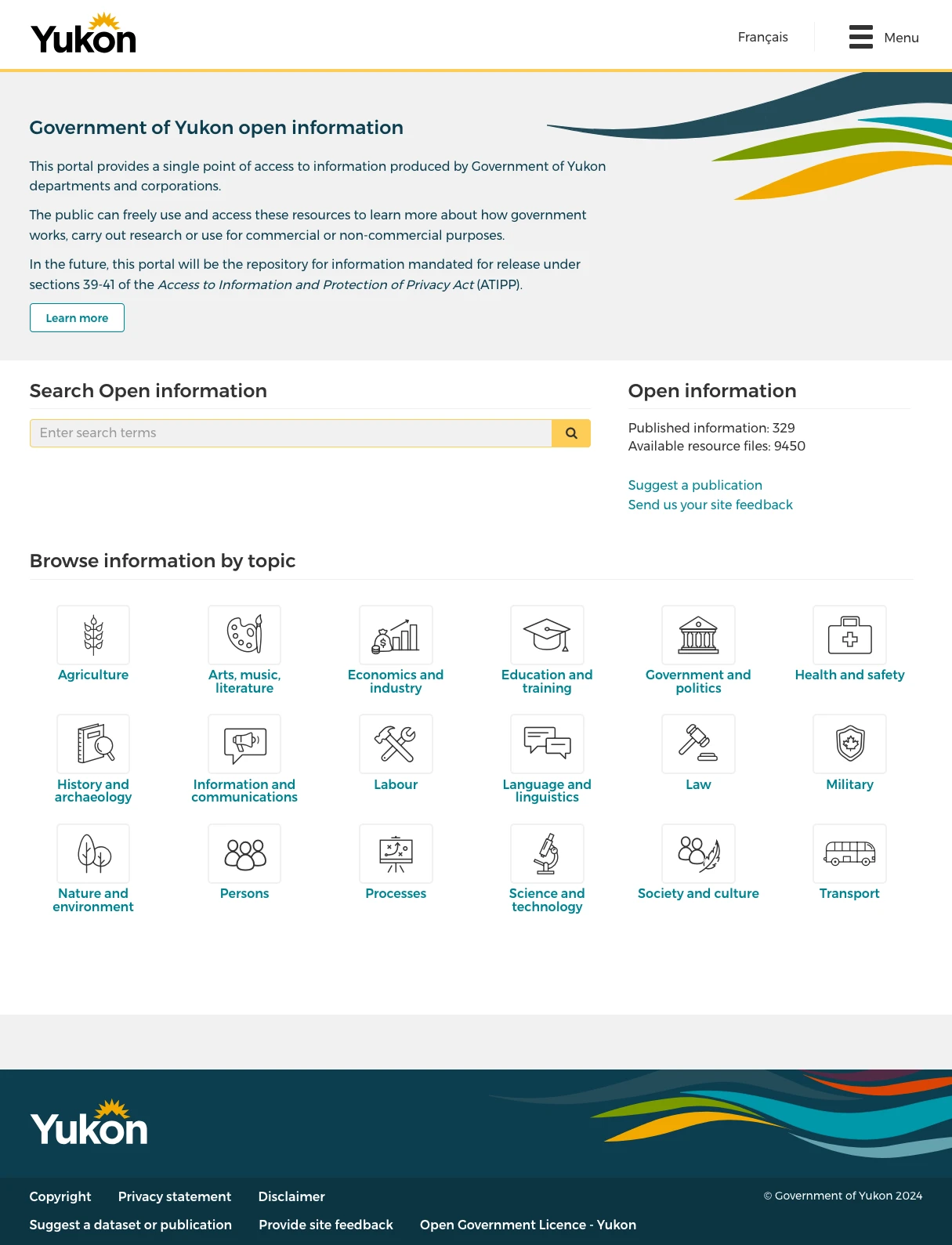 Open information website services home