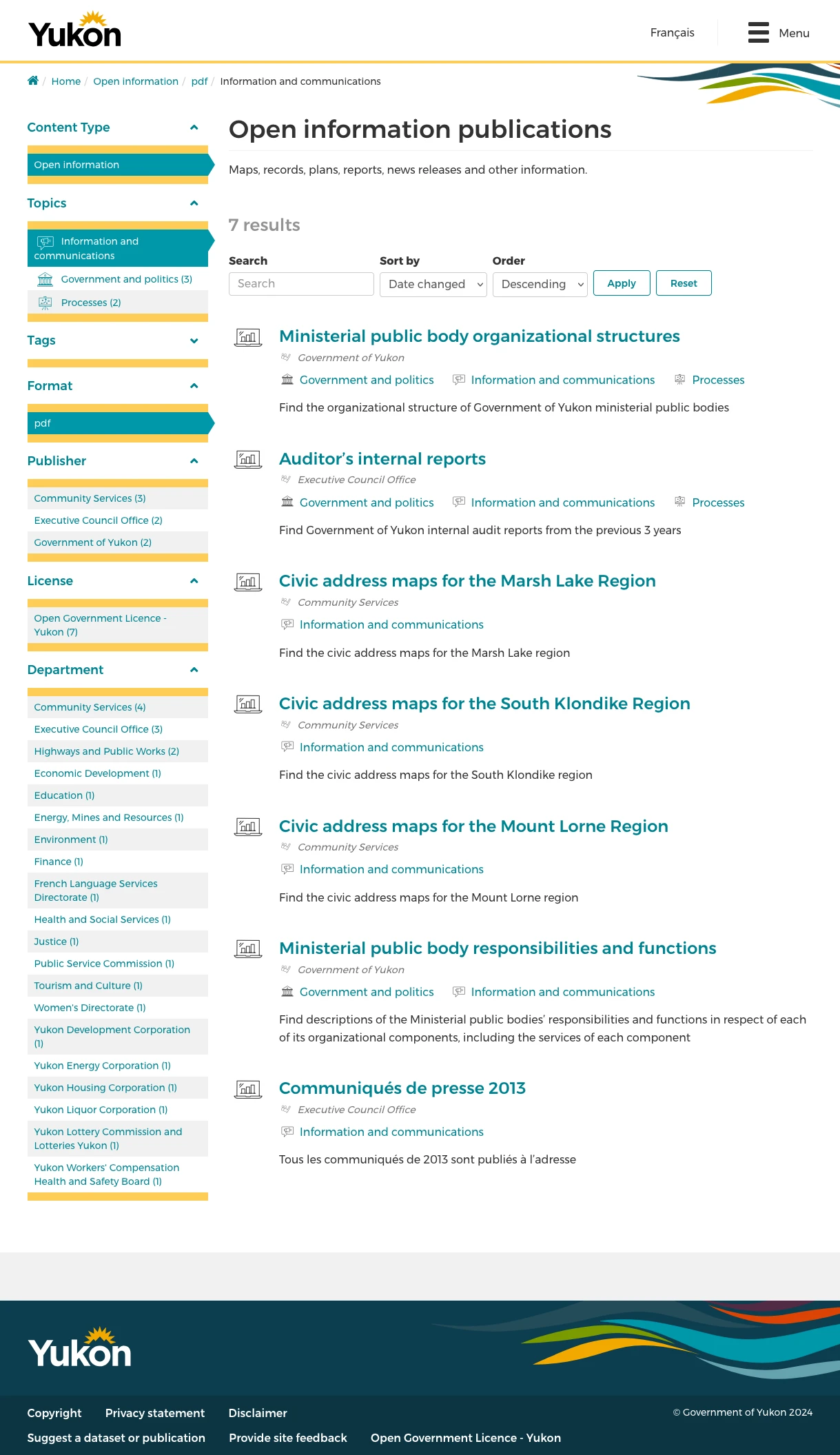 Open information website services browse